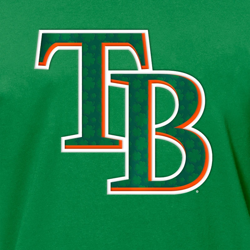 T-shirt à logo trèfle de la Saint-Patrick des Rays Tampa Bay Kelly Green New Era pour homme