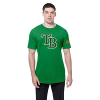Men's New Era  Kelly Green Tampa Bay Rays St. Patrick's Day Shamrock Fill T-Shirt