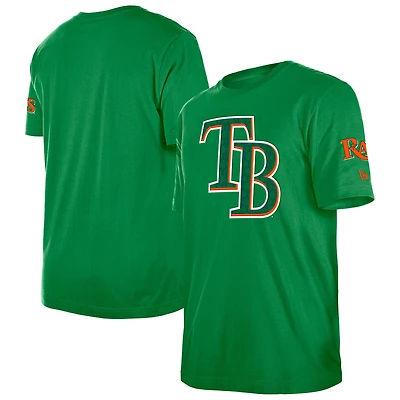 Men's New Era  Kelly Green Tampa Bay Rays St. Patrick's Day Shamrock Fill T-Shirt