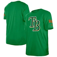 Men's New Era  Kelly Green Tampa Bay Rays St. Patrick's Day Shamrock Fill T-Shirt