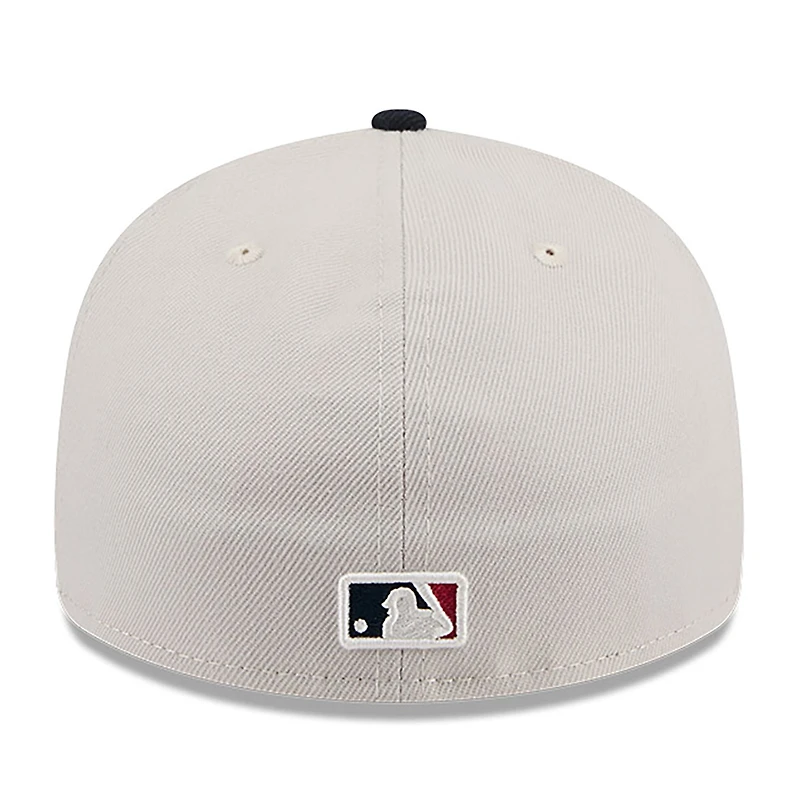 Casquette ajustée 59FIFTY à profil bas du 4 juillet New Era pour hommes, kaki/noir, Tampa Bay Rays 2024