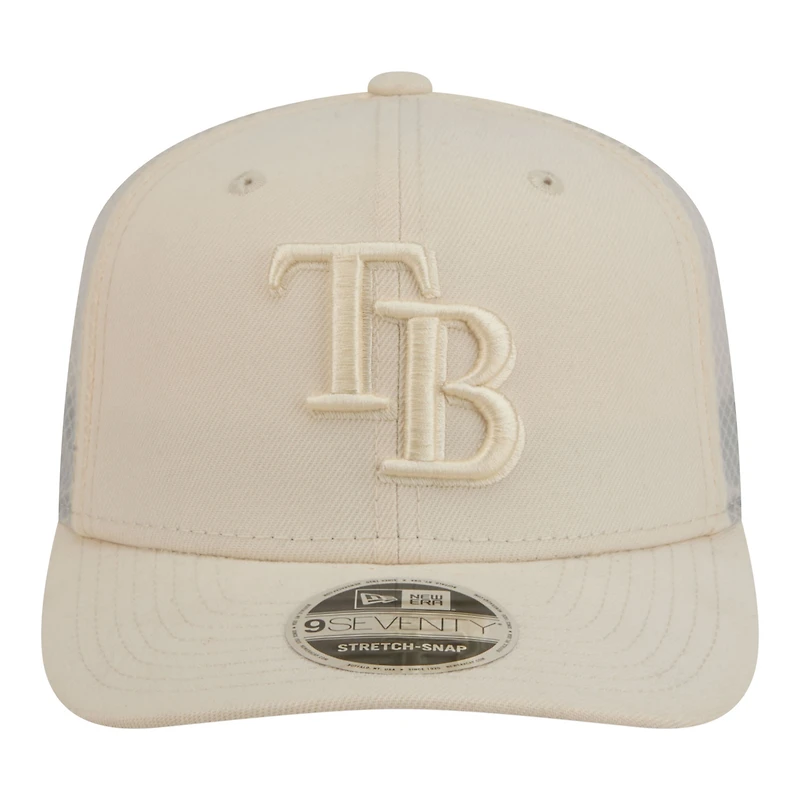 Men's New Era Light Beige Tampa Bay Rays Color Pack COOLERA 9SEVENTY Trucker Adjustable Hat