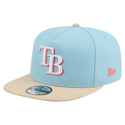 Men's New Era  Light Blue/Light Beige Tampa Bay Rays Color Pack A-Frame 9FIFTY Snapback Hat