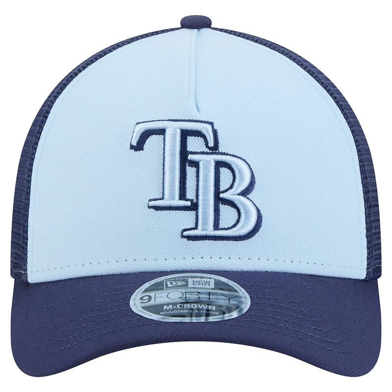 Casquette ajustable New Era 9FORTY M-Crown A-Frame bleu clair/bleu marine pour homme