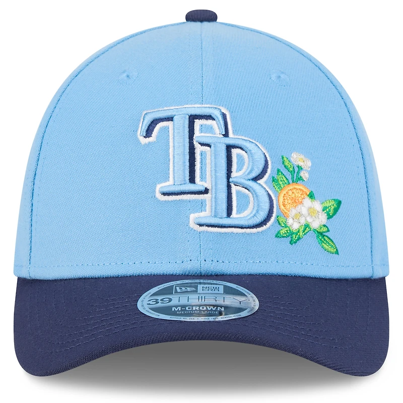 Men's New Era Light Blue/Navy Tampa Bay Rays 2026 Spring Training M-Crown 39THIRTY Flex Hat