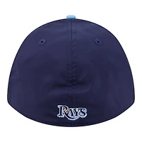 Casquette New Era Flex 39THIRTY pour homme, bleu marine/bleu clair, Tampa Bay Rays, modèle Rope M-Crown A-Frame