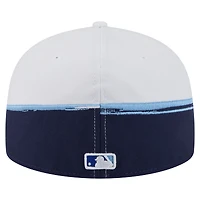 Casquette ajustée 59FIFTY Paint Stroke des Rays de Tampa Bay pour homme New Era bleu marine/blanc