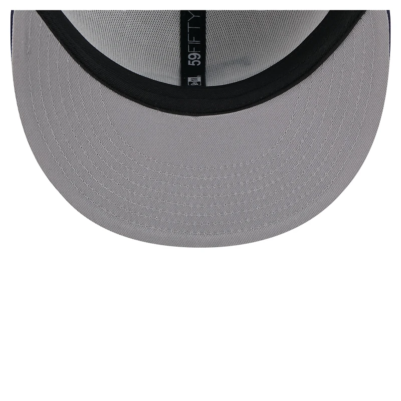 Men's New Era  Navy/White Tampa Bay Rays Paint Stroke 59FIFTY Fitted Hat