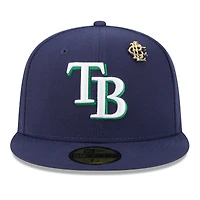 Casquette ajustée New Era 59FIFTY bleu marine Tampa Bay Rays 2025 Big League Chew pour homme