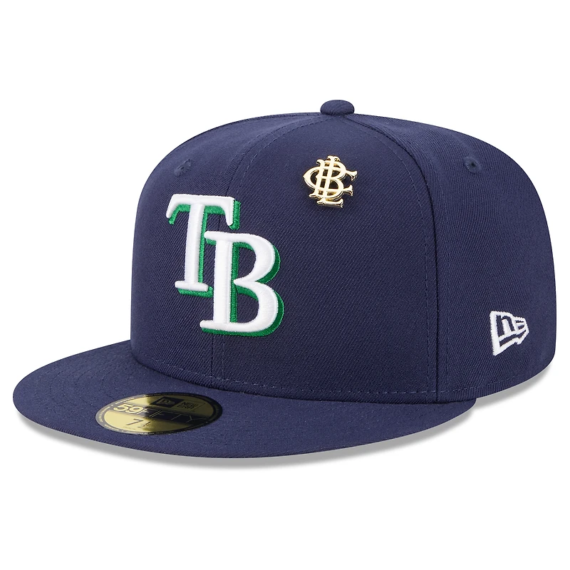 Casquette ajustée New Era 59FIFTY bleu marine Tampa Bay Rays 2025 Big League Chew pour homme