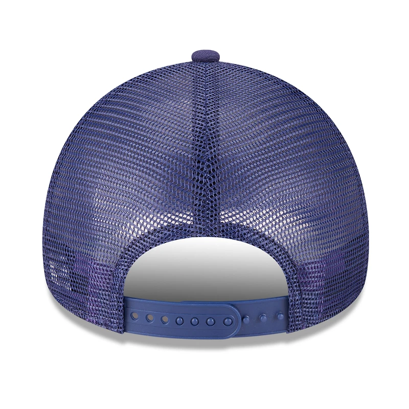 Casquette camionneur ajustable New Era bleu marine Tampa Bay Rays 2025 Big League Chew A-Frame 9FORTY pour homme