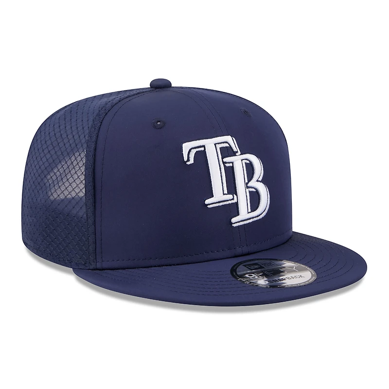 Men's New Era Navy Tampa Bay Rays 2026 Batting Practice 9FIFTY Snapback Hat
