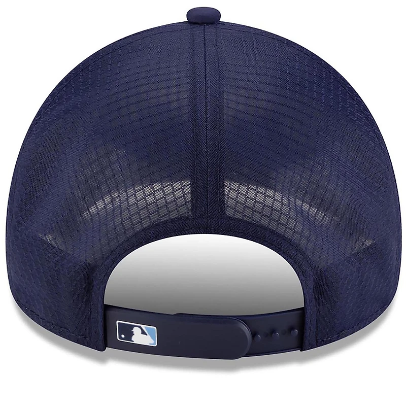 Casquette trucker ajustable New Era Apex 9FORTY bleu marine Tampa Bay Rays 2026 pour homme