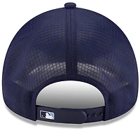 Casquette trucker ajustable New Era Apex 9FORTY bleu marine Tampa Bay Rays 2026 pour homme