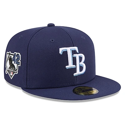 Men's New Era Navy Tampa Bay Rays 2026 Jackie Robinson Day 59FIFTY Fitted Hat