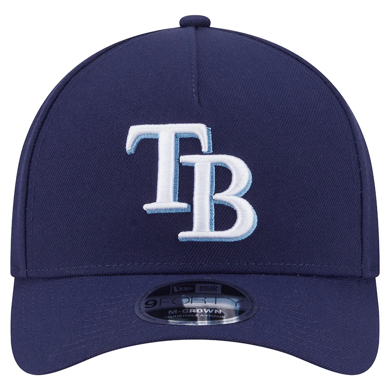 Casquette ajustable 9FORTY M-Crown bleu marine Tampa Bay Rays New Era pour homme