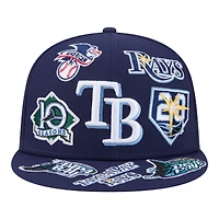 Men's New Era  Navy Tampa Bay Rays All Over 59FIFTY Fitted Hat