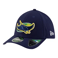 Casquette New Era bleu marine Tampa Bay Rays, réplique alternative pour joueur, modèle 39THIRTY M-Crown Flex