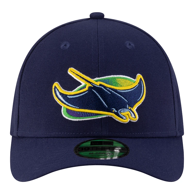 Casquette New Era bleu marine Tampa Bay Rays, réplique alternative pour joueur, modèle 39THIRTY M-Crown Flex