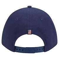 Casquette ajustable New Era 9FORTY M-Crown A-Frame bleu marine pour homme, motif drapeau américain des Rays de Tampa Bay