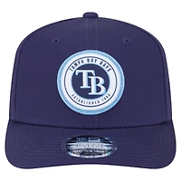 Men's New Era Navy Tampa Bay Rays Circle Patch 9SEVENTY Stretch-Snap Hat