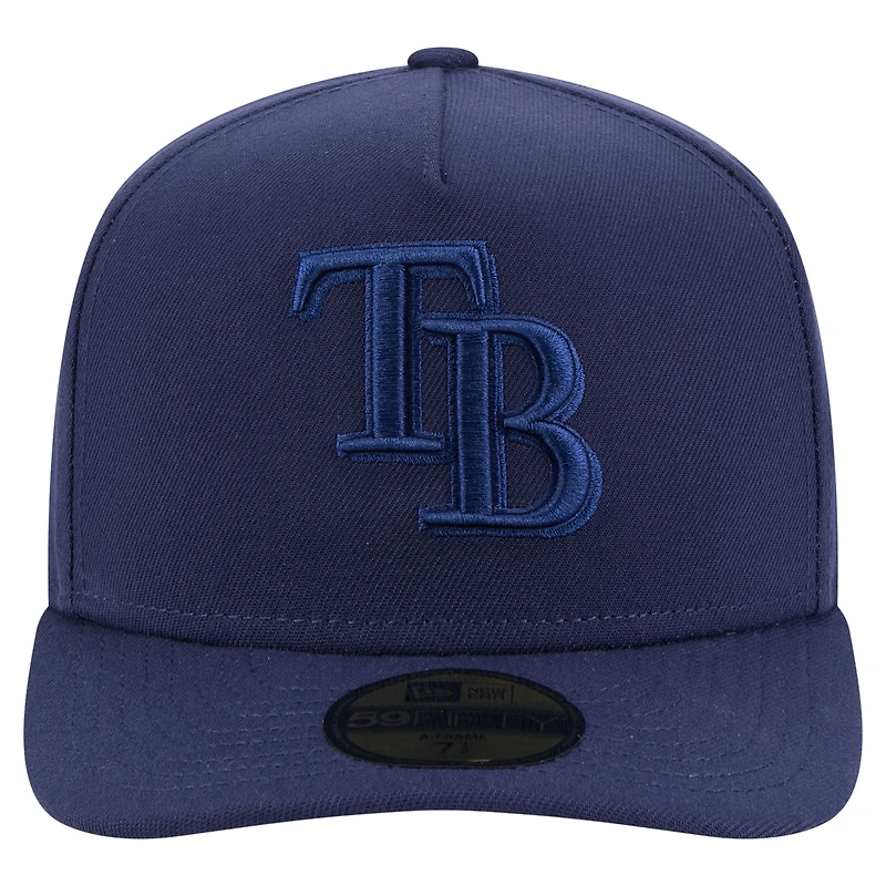 Men's New Era Navy Tampa Bay Rays Color Pack A-Frame 59FIFTY Fitted Hat