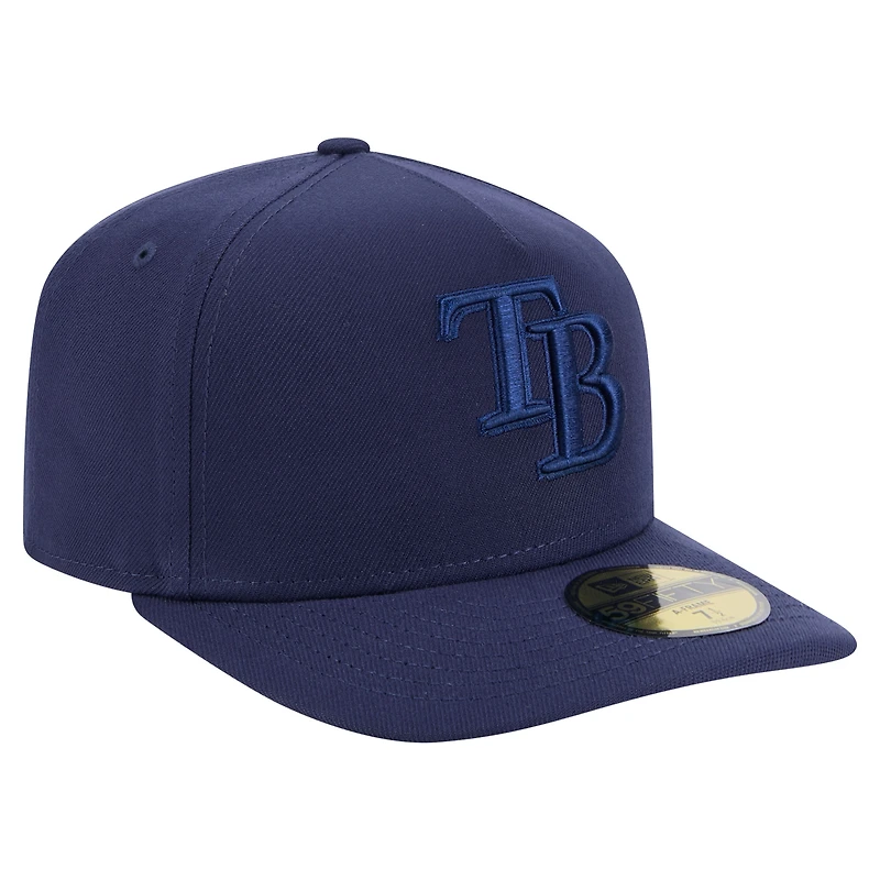 Men's New Era Navy Tampa Bay Rays Color Pack A-Frame 59FIFTY Fitted Hat