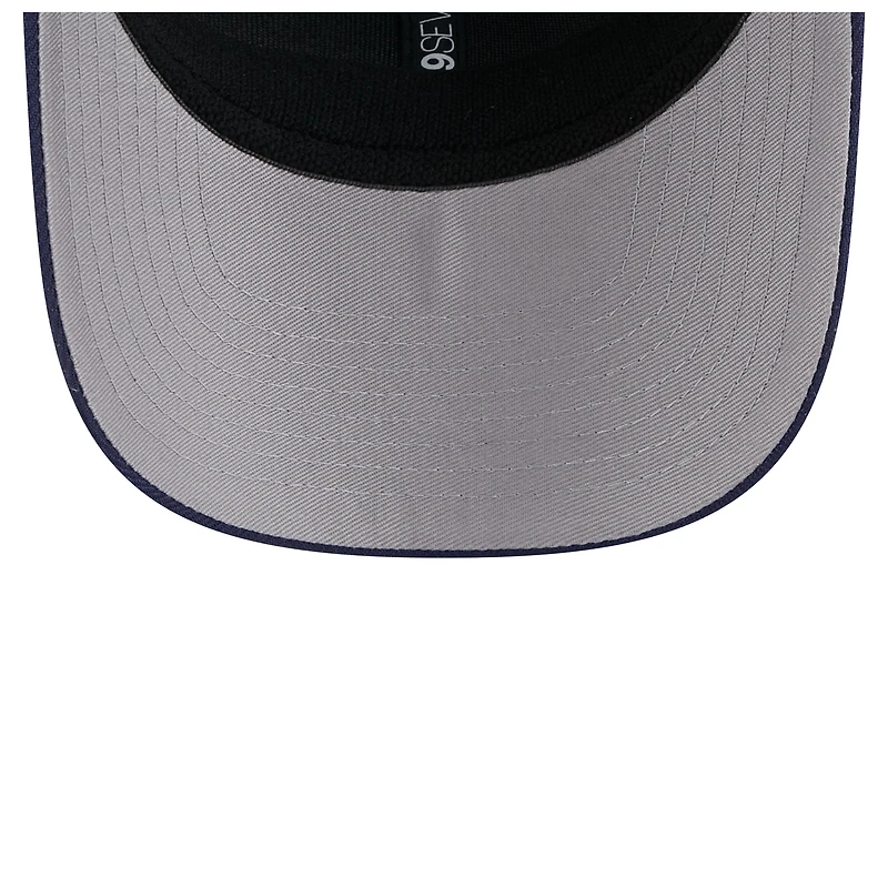 Casquette extensible à bouton-pression New Era bleu marine Tampa Bay Rays 9SEVENTY pour homme