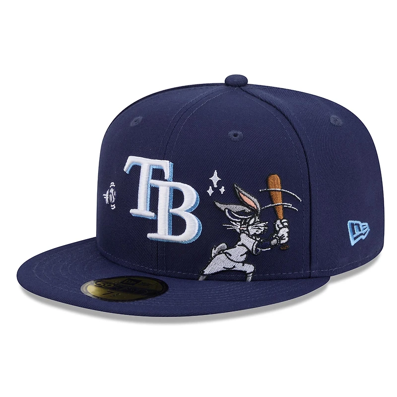 Men's New Era Navy Tampa Bay Rays Looney Tunes Bugs Bunny 59FIFTY Fitted Hat