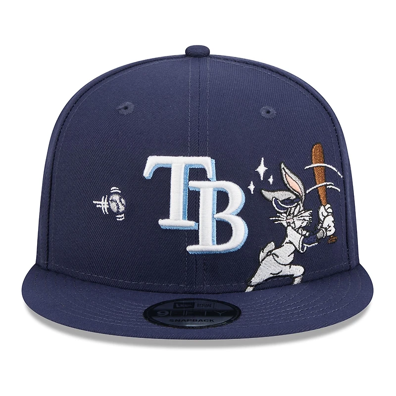 Men's New Era Navy Tampa Bay Rays Looney Tunes Bugs Bunny 9FIFTY Snapback Hat