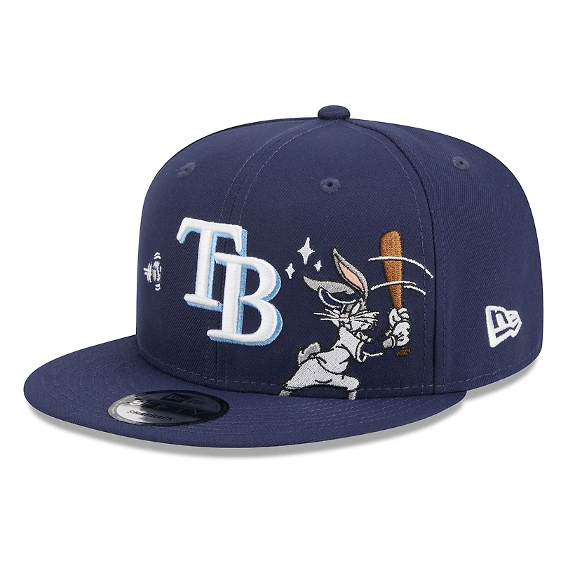 Men's New Era Navy Tampa Bay Rays Looney Tunes Bugs Bunny 9FIFTY Snapback Hat