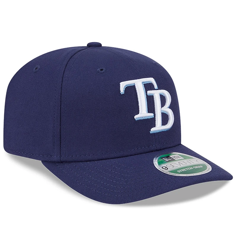 Casquette ajustable New Era bleu marine Tampa Bay Rays Player Replica 9SEVENTY pour homme