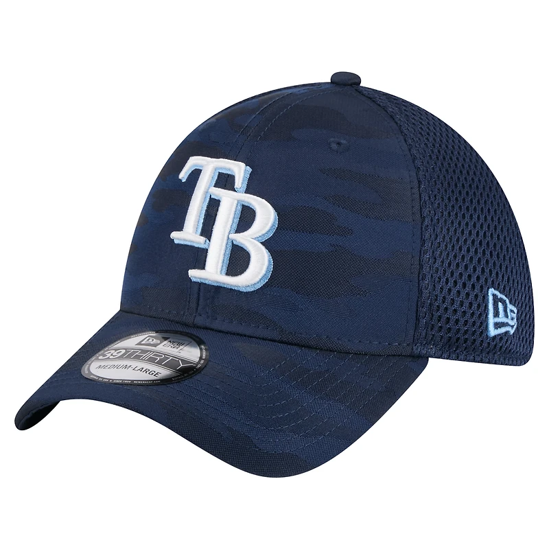 Casquette New Era 39THIRTY Flex bleu marine Tampa Bay Rays pour homme