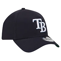 Casquette ajustable 9FORTY couleur équipe A-Frame New Era pour hommes, bleu marine, Tampa Bay Rays