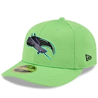 Casquette d'entraînement au bâton City Connect 59FIFTY verte fluo New Era pour homme des Rays de Tampa Bay