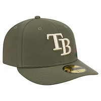 Casquette ajustée 59FIFTY olive Tampa Bay Rays pour homme New Era