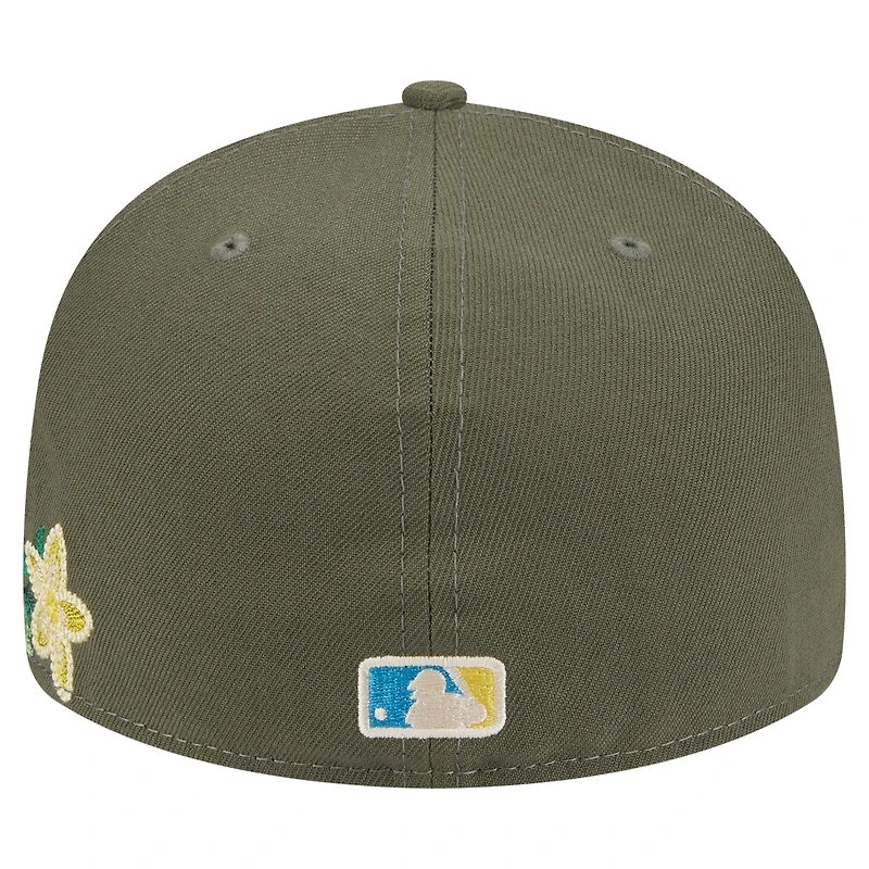 Casquette ajustée 59FIFTY olive Tampa Bay Rays pour homme New Era