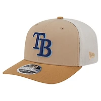 Men's New Era  Stone Tampa Bay Rays 9SEVENTY Trucker Adjustable Hat
