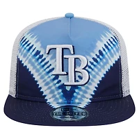 Casquette ajustable New Era Tampa Bay Rays Tie-Dye Golfer Trucker pour homme