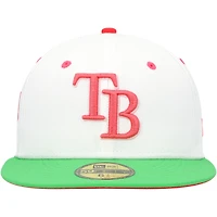 Casquette ajustée 20th Anniversary Watermelon Lolli 59FIFTY New Era pour homme des Rays de Tampa Bay, blanc/vert