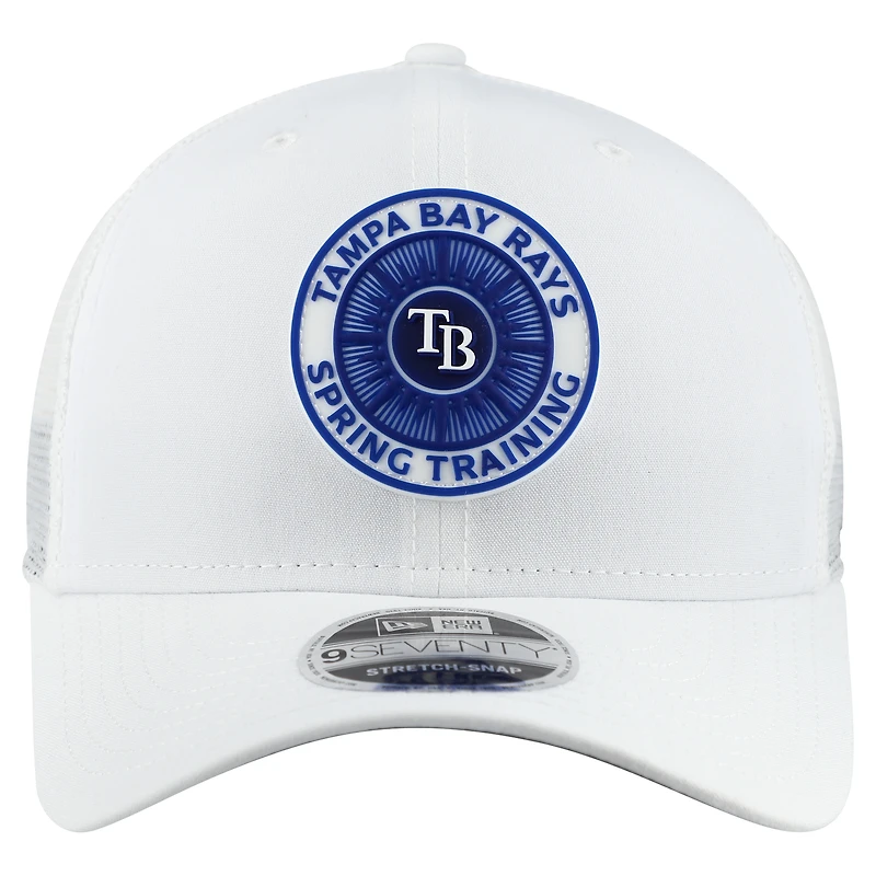 Men's New Era  White Tampa Bay Rays 2026 Spring Training Fan Pack 9SEVENTY Adjustable Trucker Hat