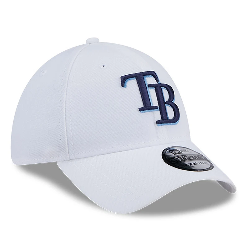 Casquette 39THIRTY Flex blanche des Tampa Bay Rays de New Era pour homme