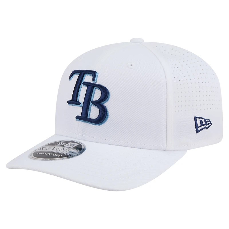Casquette ajustable New Era blanche Tampa Bay Rays COOLERA 9SEVENTY pour homme