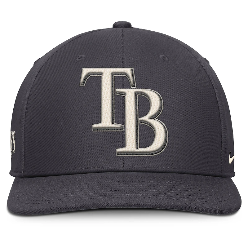 Casquette Snapback Nike Anthracite Tampa Bay Rays Statement Pro pour homme