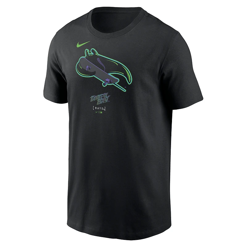 T-shirt Nike noir avec grand logo des Rays de Tampa Bay 2024 City Connect pour homme