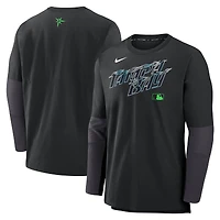Pull léger Nike noir Tampa Bay Rays 2025 City Connect Authentic Collection Player Dri-FIT pour homme