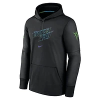 Sweat à capuche Nike noir Tampa Bay Rays Authentic Collection City Connect Performance pour homme