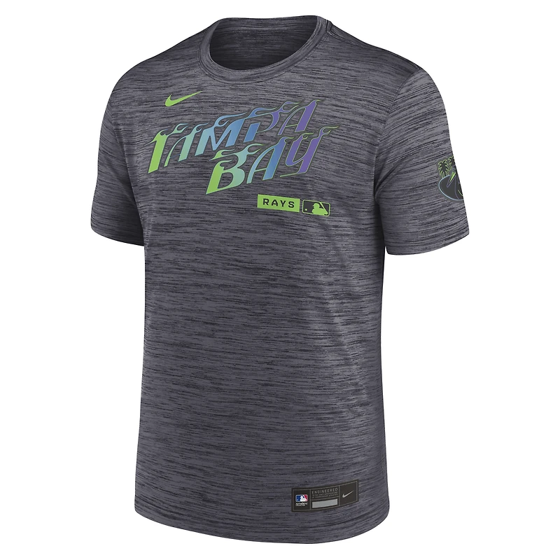 Men's Nike Black Tampa Bay Rays Authentic Collection City Connect Velocity Dri-FIT T-Shirt