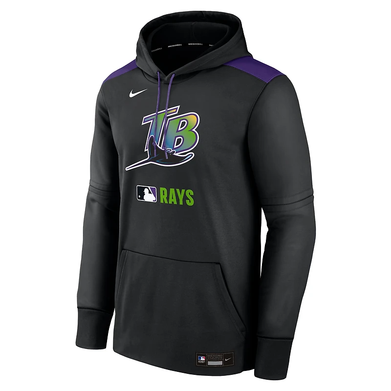 Men's Nike Black Tampa Bay Rays Authentic Collection Performance Pullover Hoodie