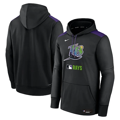 Men's Nike Black Tampa Bay Rays Authentic Collection Performance Pullover Hoodie